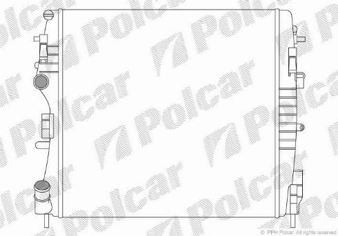 Polcar 6061081X - Радиатор, охлаждане на двигателя vvparts.bg