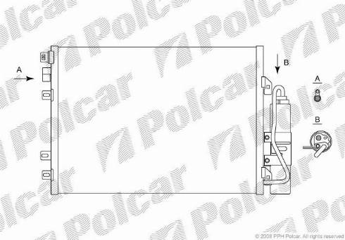 Polcar 6061K81X - Кондензатор, климатизация vvparts.bg