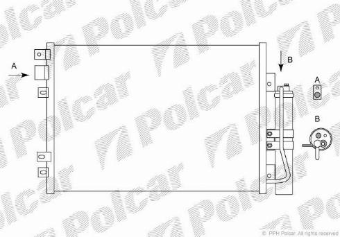 Polcar 6061K8C1 - Кондензатор, климатизация vvparts.bg