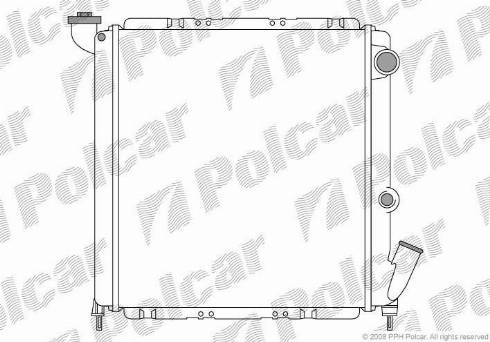 Polcar 600508-1 - Радиатор, охлаждане на двигателя vvparts.bg