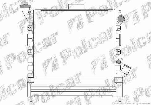 Polcar 6005083X - Радиатор, охлаждане на двигателя vvparts.bg