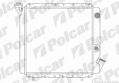 Polcar 600508A5 - Радиатор, охлаждане на двигателя vvparts.bg