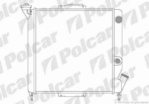 Polcar 600508A1 - Радиатор, охлаждане на двигателя vvparts.bg