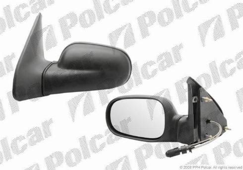 Polcar 6006522M - Стъкло на огледало, външно огледало vvparts.bg