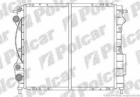 Polcar 600608-8 - Радиатор, охлаждане на двигателя vvparts.bg