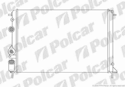 Polcar 6007085X - Радиатор, охлаждане на двигателя vvparts.bg