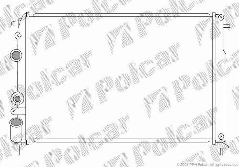 Polcar 600708-6 - Радиатор, охлаждане на двигателя vvparts.bg