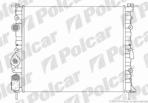 Polcar 6007081X - Радиатор, охлаждане на двигателя vvparts.bg