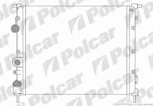 Polcar 600708A1 - Радиатор, охлаждане на двигателя vvparts.bg