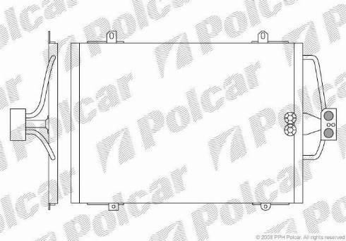 Polcar 6007K81X - Кондензатор, климатизация vvparts.bg