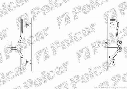 Polcar 6007K8C2 - Кондензатор, климатизация vvparts.bg