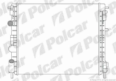 Polcar 601508-4 - Радиатор, охлаждане на двигателя vvparts.bg