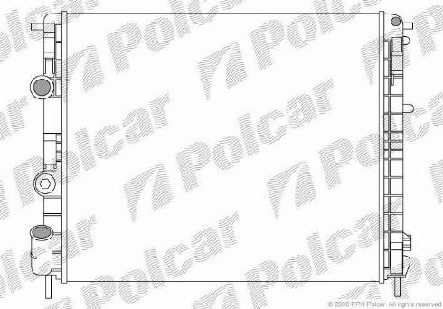 Polcar 601508-5 - Радиатор, охлаждане на двигателя vvparts.bg