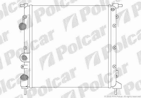 Polcar 601508-6 - Радиатор, охлаждане на двигателя vvparts.bg