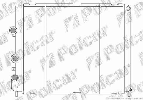 Polcar 6015081X - Радиатор, охлаждане на двигателя vvparts.bg