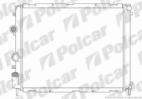 Polcar 601508-1 - Радиатор, охлаждане на двигателя vvparts.bg