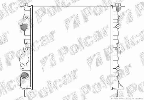 Polcar 6015082X - Радиатор, охлаждане на двигателя vvparts.bg