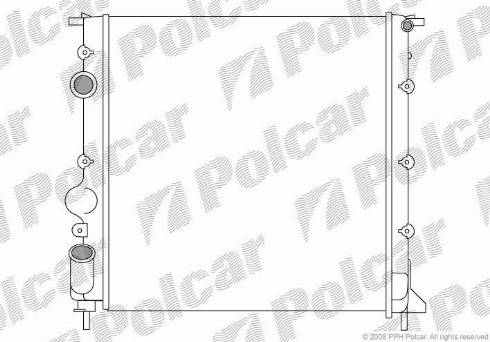 Polcar 601508-2 - Радиатор, охлаждане на двигателя vvparts.bg