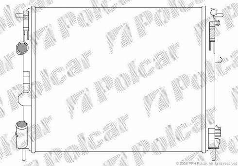 Polcar 601508A4 - Радиатор, охлаждане на двигателя vvparts.bg