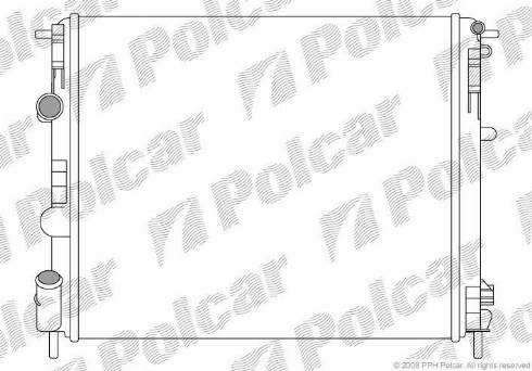 Polcar 601508A5 - Радиатор, охлаждане на двигателя vvparts.bg