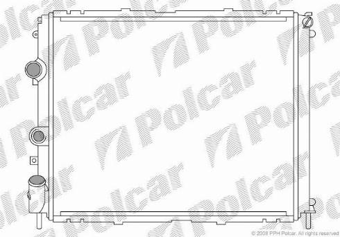 Polcar 601508A1 - Радиатор, охлаждане на двигателя vvparts.bg