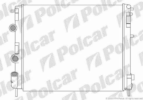 Polcar 6016081X - Радиатор, охлаждане на двигателя vvparts.bg