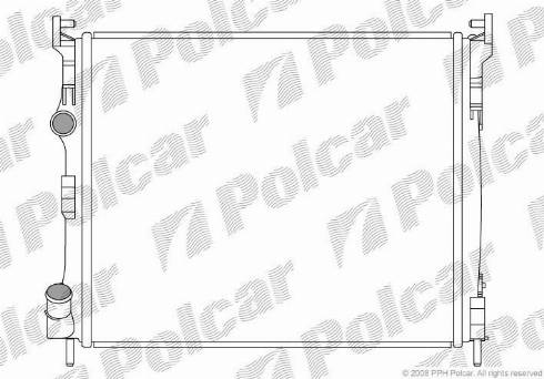 Polcar 6016083X - Радиатор, охлаждане на двигателя vvparts.bg