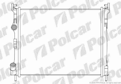 Polcar 601608-3 - Радиатор, охлаждане на двигателя vvparts.bg