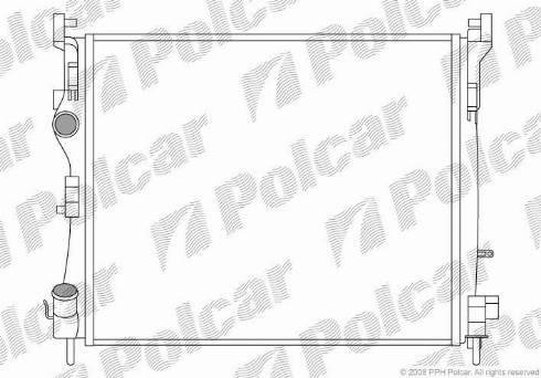 Polcar 6016082X - Радиатор, охлаждане на двигателя vvparts.bg