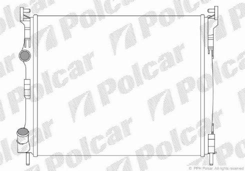 Polcar 601608A3 - Радиатор, охлаждане на двигателя vvparts.bg