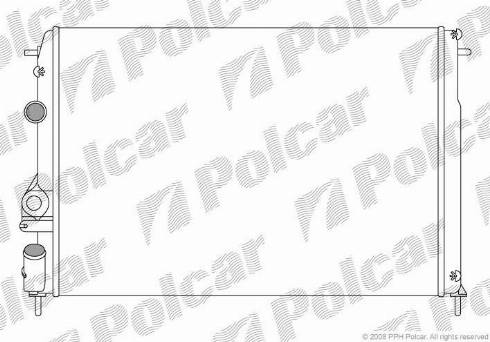 Polcar 6011081X - Радиатор, охлаждане на двигателя vvparts.bg