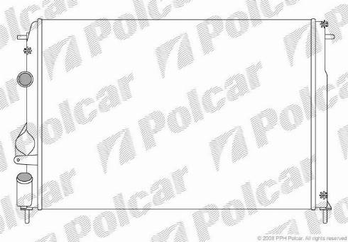 Polcar 601108-1 - Радиатор, охлаждане на двигателя vvparts.bg