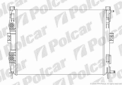 Polcar 6012081X - Радиатор, охлаждане на двигателя vvparts.bg