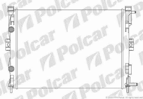 Polcar 601208-1 - Радиатор, охлаждане на двигателя vvparts.bg