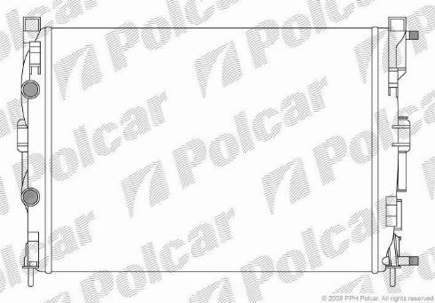 Polcar 6012082X - Радиатор, охлаждане на двигателя vvparts.bg