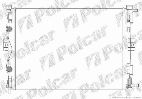 Polcar 601208A1 - Радиатор, охлаждане на двигателя vvparts.bg