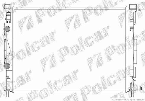 Polcar 601208A3 - Радиатор, охлаждане на двигателя vvparts.bg