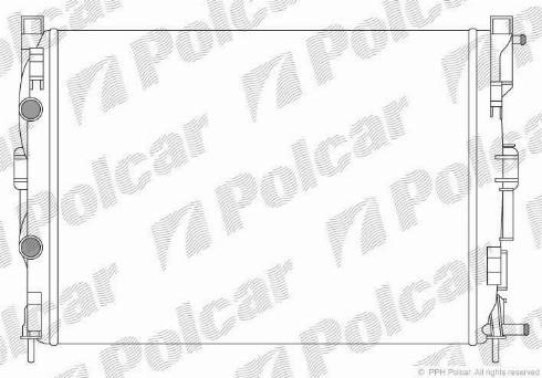Polcar 601208B2 - Радиатор, охлаждане на двигателя vvparts.bg