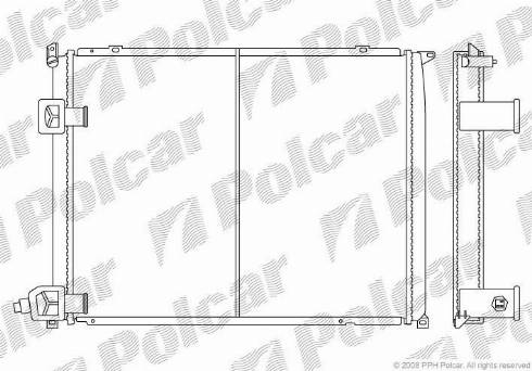 Polcar 6033085X - Радиатор, охлаждане на двигателя vvparts.bg