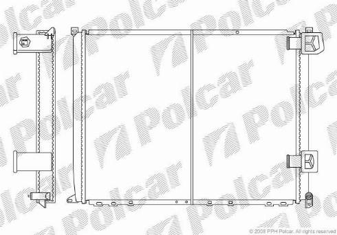 Polcar 6033082X - Радиатор, охлаждане на двигателя vvparts.bg