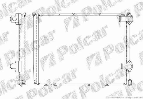 Polcar 603308-2 - Радиатор, охлаждане на двигателя vvparts.bg