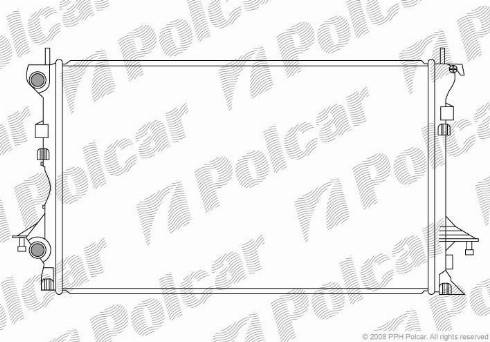 Polcar 6037081X - Радиатор, охлаждане на двигателя vvparts.bg