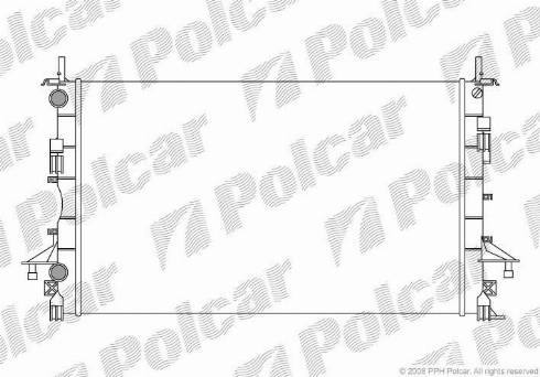 Polcar 603708-1 - Радиатор, охлаждане на двигателя vvparts.bg