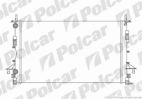 Polcar 603708A1 - Радиатор, охлаждане на двигателя vvparts.bg