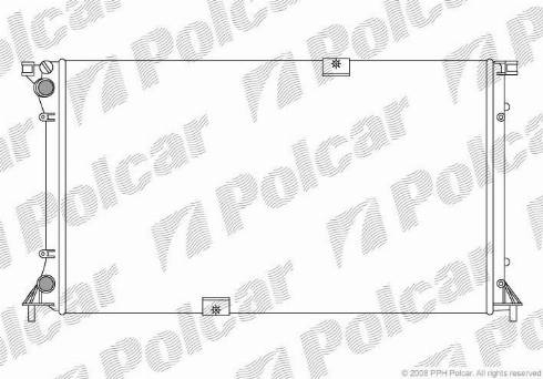 Polcar 6026083X - Радиатор, охлаждане на двигателя vvparts.bg