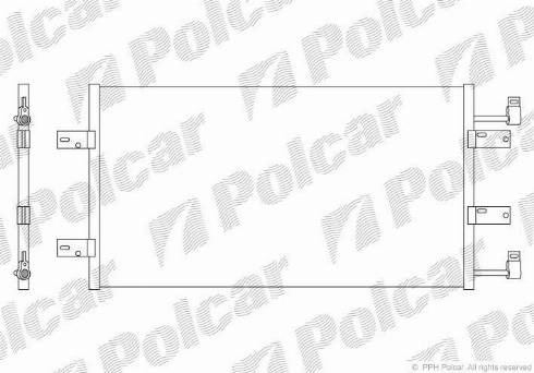 Polcar 6026K8C2 - Кондензатор, климатизация vvparts.bg