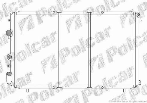 Polcar 602308-1 - Радиатор, охлаждане на двигателя vvparts.bg