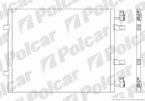 Polcar 6027K8C1S - Кондензатор, климатизация vvparts.bg