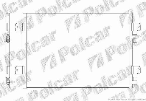 Polcar 6070K82X - Кондензатор, климатизация vvparts.bg