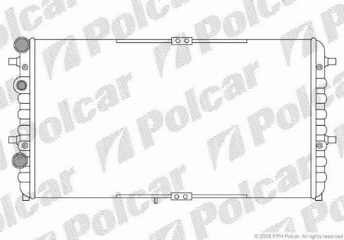 Polcar 6716081X - Радиатор, охлаждане на двигателя vvparts.bg